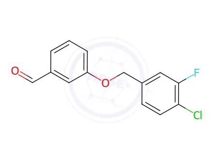 Chemical structure of 3-((4-Chloro-3-fluorobenzyl)oxy)benzaldehyde