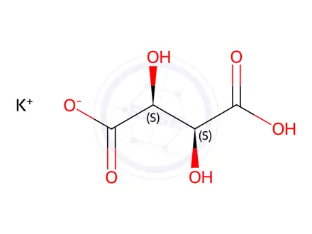 Chemical structure of Potassium D-tartrate Monobasic