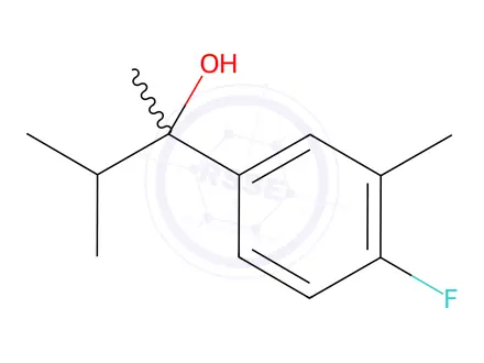 Chemical structure of 2-(4-fluoro-3-methylphenyl)-3-methylbutan-2-ol