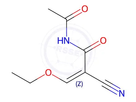 Chemical structure of N-Acetyl-2-cyano-3-ethoxyacrylamide