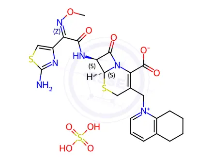 Chemical structure of cefquinome sulphate