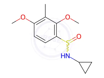 Chemical structure of N-Cyclopropyl-2,4-dimethoxy-3-methylbenzene-1-sulfinamide