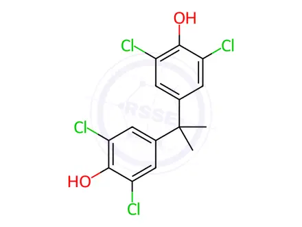 Chemical structure of 3,5,3',5'-Tetrachlorobisphenol A