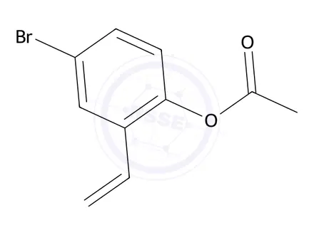 Chemical structure of 4-Bromo-2-vinylphenyl acetate