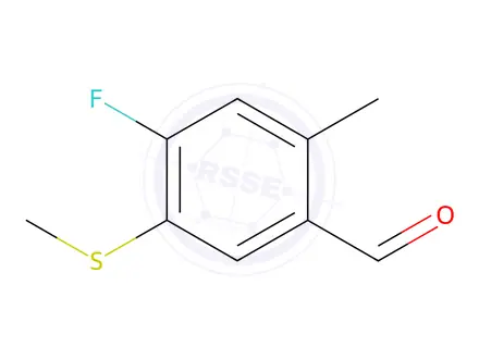 Chemical structure of 4-Fluoro-2-methyl-5-(methylthio)benzaldehyde
