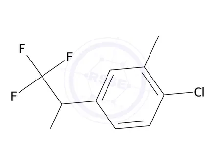 Chemical structure of 1-(4-Chloro-3-methylphenyl)-2,2,2-trifluoroethan-1-amine