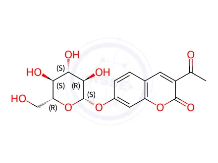 Chemical structure of 3-Acetylumbelliferyl β-D-Glucopyranoside