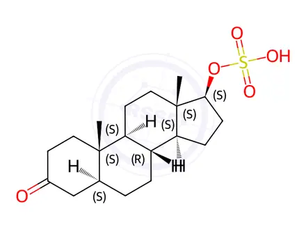 Chemical structure of Androstanolone 17-O-Sulfate