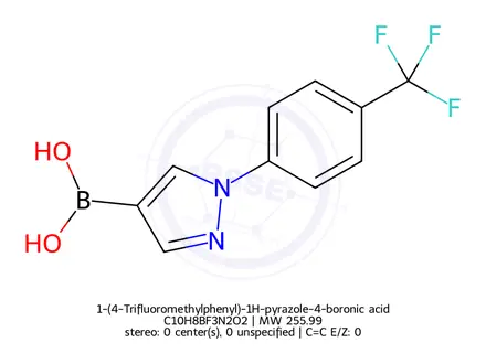 Chemical structure of (1-(4-(Trifluoromethyl)phenyl)-1h-pyrazol-4-yl)boronic acid