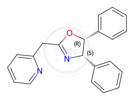 Chemical structure of (4S,5R)-4,5-Diphenyl-2-(pyridin-2-ylmethyl)-4,5-dihydrooxazole