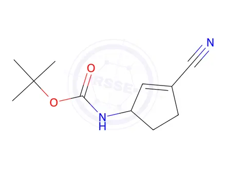 Chemical structure of Tert-butyl (3-cyanocyclopent-2-en-1-yl)carbamate