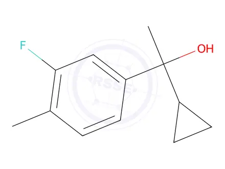 Chemical structure of 1-Cyclopropyl-1-(3-fluoro-4-methylphenyl)ethanol