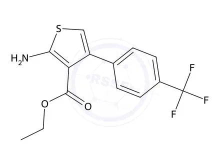 Chemical structure of Ethyl 2-amino-4-(4-(trifluoromethyl)phenyl)thiophene-3-carboxylate
