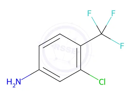 Chemical structure of 3-Chloro-4-(trifluoromethyl)aniline
