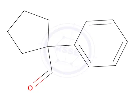 Chemical structure of 1-phenylcyclopentane-1-carbaldehyde