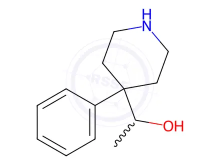 Chemical structure of alpha-methyl-4-phenylpiperidine-4-methanol