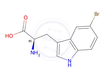Chemical structure of 5-Bromo-D-tryptophan