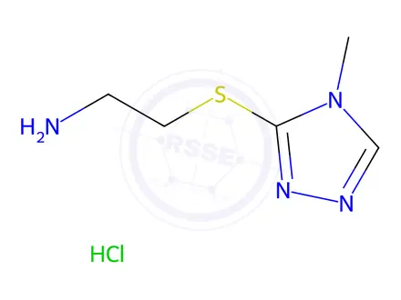 Chemical structure of 2-((4-Methyl-4H-1,2,4-triazol-3-yl)thio)ethanamine hydrochloride