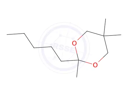 Chemical structure of 2,5,5-trimethyl-2-pentyl-1,3-dioxane