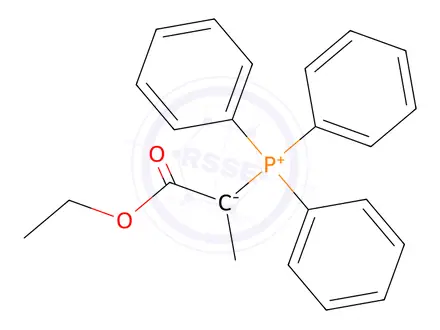 Chemical structure of 2-(triphenyl-phosphanylidene)-propionic acid ethyl ester