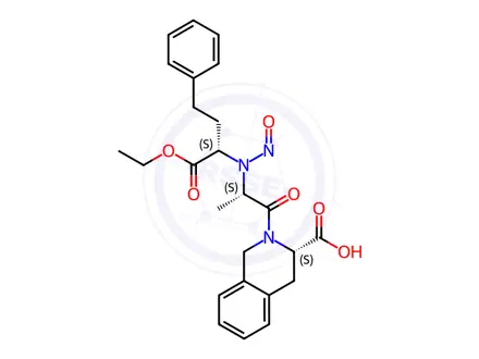 Chemical structure of Quinapril Nitroso Impurity 1