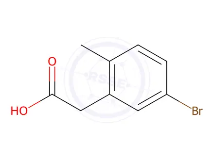 Chemical structure of 2-(5-Bromo-2-methylphenyl)acetic acid