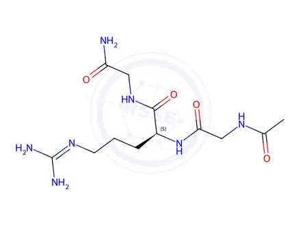 Chemical structure of Ac-Gly-Arg-Gly-NH2