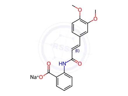 Chemical structure of Tranilast Sodium