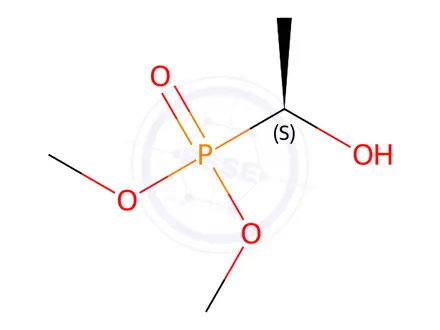 Chemical structure of Phosphonic acid, P-[(1S)-1-hydroxyethyl]-, dimethyl ester
