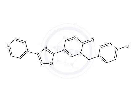 Chemical structure of 1-(4-Chlorobenzyl)-5-(3-(pyridin-4-yl)-1,2,4-oxadiazol-5-yl)pyridin-2(1H)-one