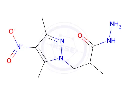 Chemical structure of 3-(3,5-Dimethyl-4-nitro-1h-pyrazol-1-yl)-2-methylpropanehydrazide