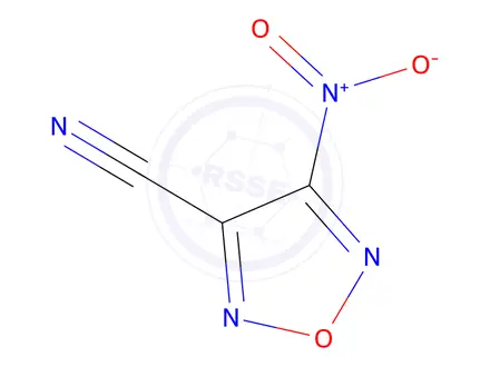 Chemical structure of 4-nitro-1,2,5-oxadiazole-3-carbonitrile