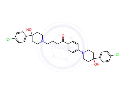 Chemical structure of 4-[4-(4-Chlorophenyl)-4-hydroxy-1-piperidinyl]-1-[4-[4-(4-chlorophenyl)-4-hydroxy-1-piperidinyl]phenyl]-1-butanone