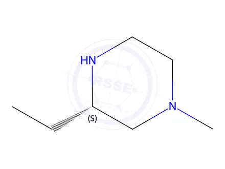 Chemical structure of (3S)-3-ethyl-1-methyl-piperazine;dihydrochloride