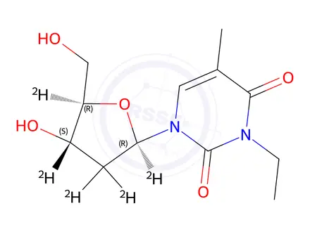 Chemical structure of N3-Ethylthymidine-d5