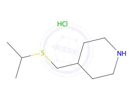 Chemical structure of 4-[(Propan-2-ylsulfanyl)methyl]piperidine hydrochloride