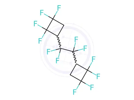 Chemical structure of 1,1'-(1,1,2,2-Tetrafluoro-1,2-ethanediyl)bis(2,2,3,3-tetrafluorocyclobutane)