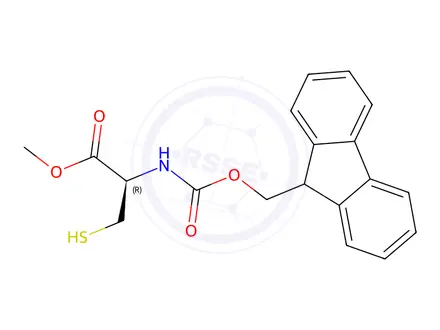 Chemical structure of (R)-Methyl 2-((((9H-fluoren-9-yl)methoxy)carbonyl)amino)-3-mercaptopropanoate