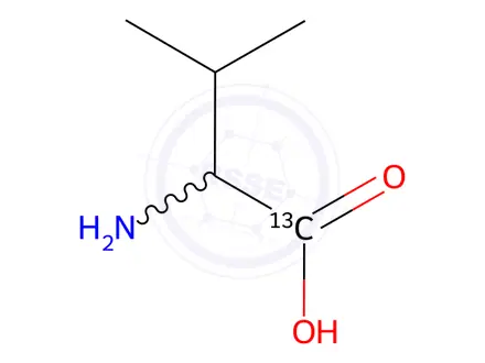 Chemical structure of DL-Valine-1-¹³C