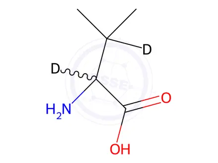 Chemical structure of DL-Valine-[D2]
