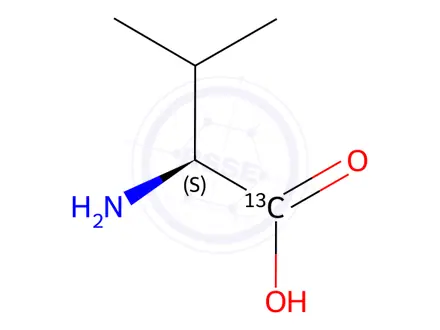 Chemical structure of Valine-13C