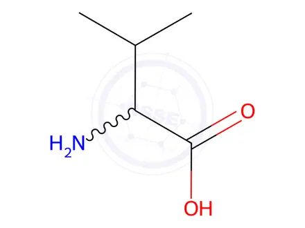 Chemical structure of DL-VALINE