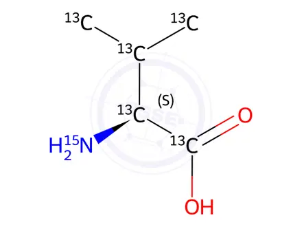 Chemical structure of L-Valine-[13C5,14N]