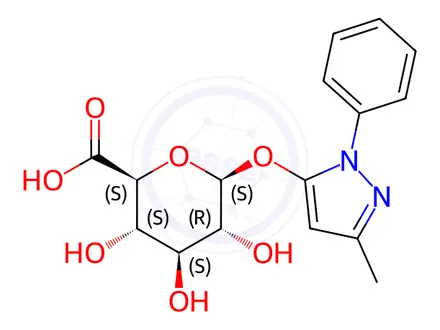 Chemical structure of Edaravone Glucuronide