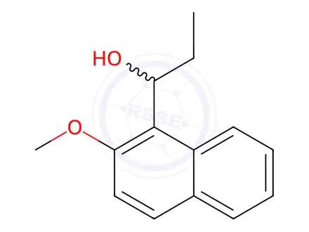 Chemical structure of 1-Naphthalenemethanol, α-ethyl-2-methoxy-