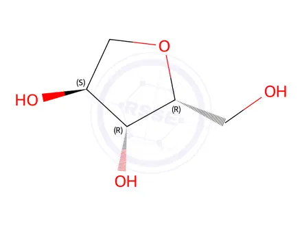 Chemical structure of 1,4-anhydroxylitol (BSC)