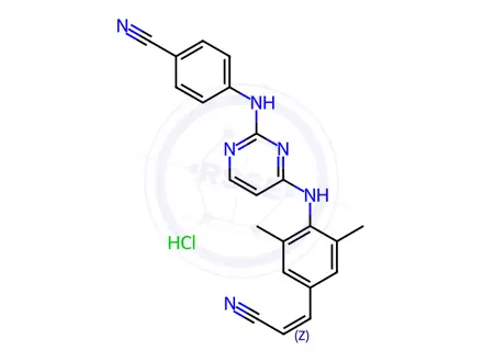 Chemical structure of (Z)-Rilpivirine Hydrochloride