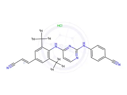 Chemical structure of Rilpivirine-D6 Hydrochloride