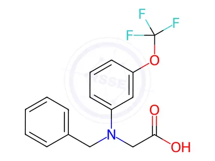 Chemical structure of N-phenyl-N-(3-(trifluoromethoxy)benzyl)glycine