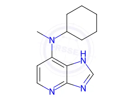 Chemical structure of N-Cyclohexyl-N-methyl-3H-imidazo[4,5-b]pyridin-7-amine